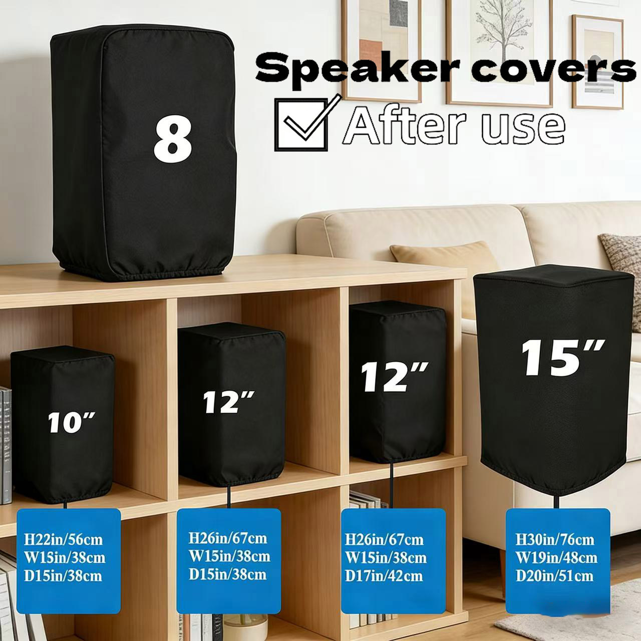 Home Cinema Unit - Durable Black 210D Oxford Cloth Speaker