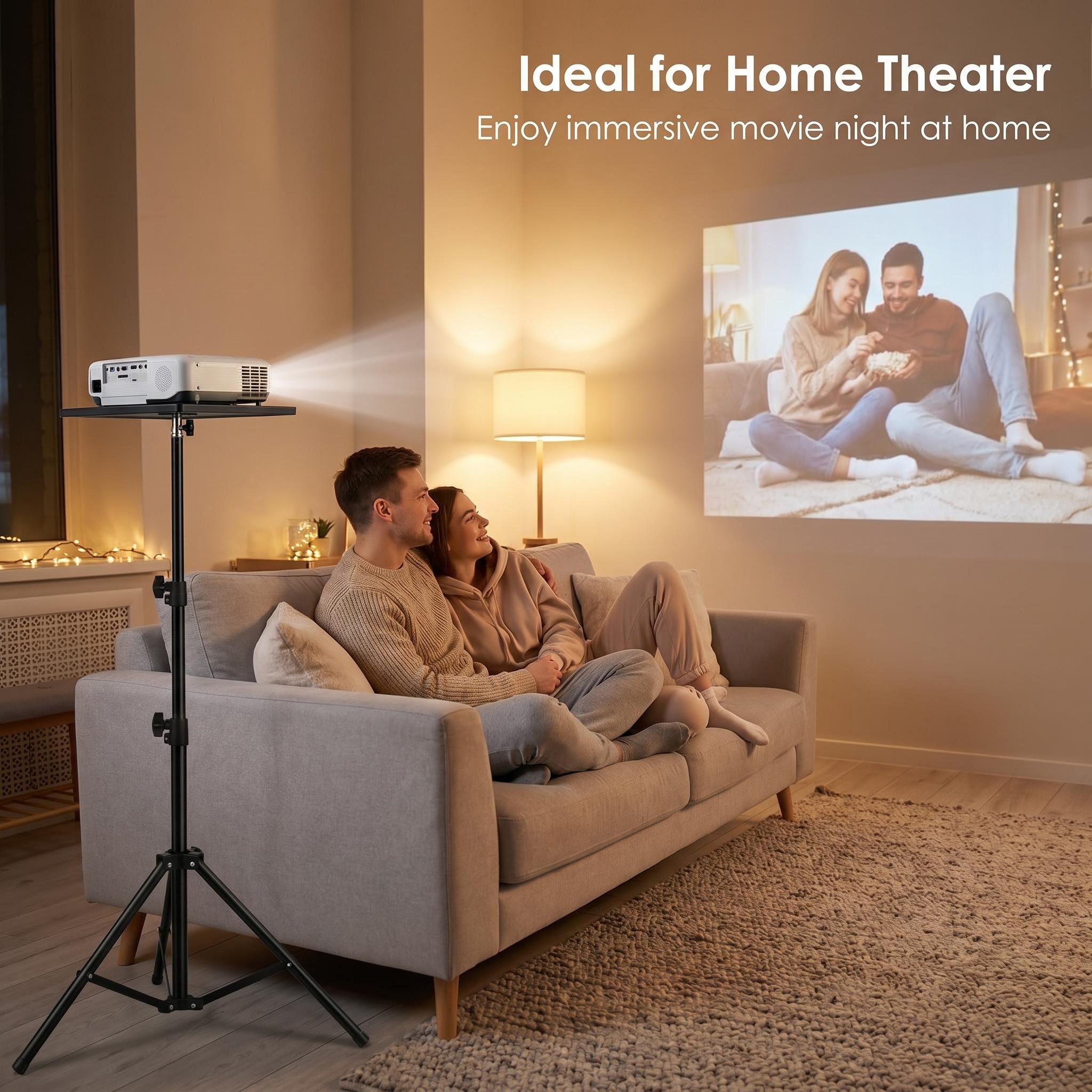 Projector Tripod Stand - Projector Tray Stand 1/ 4inch Threaded