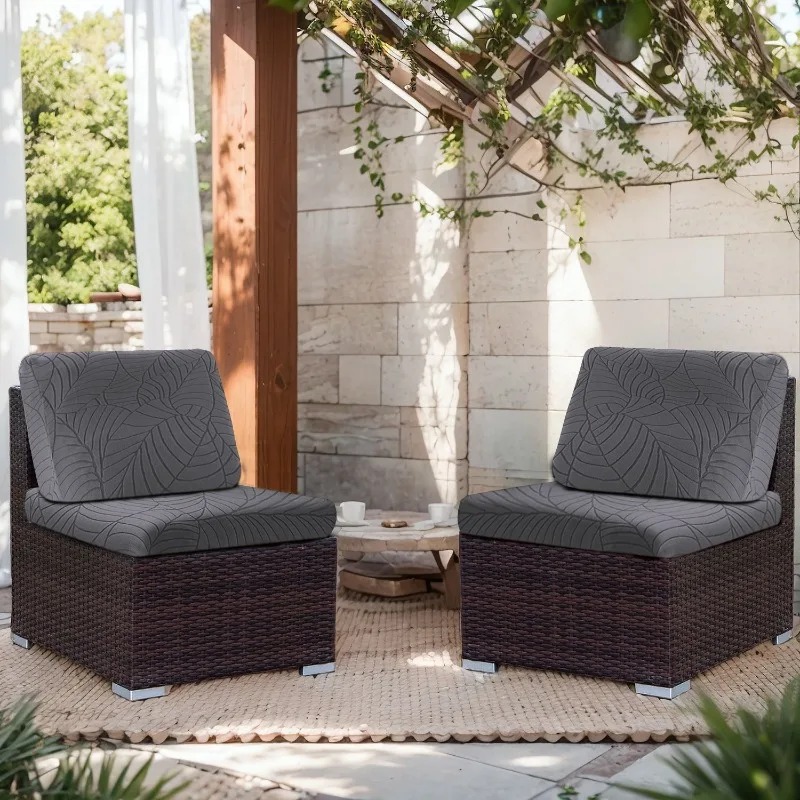 Recliner Sofa Cover - Leaf pattern lounge chair cover, elastic