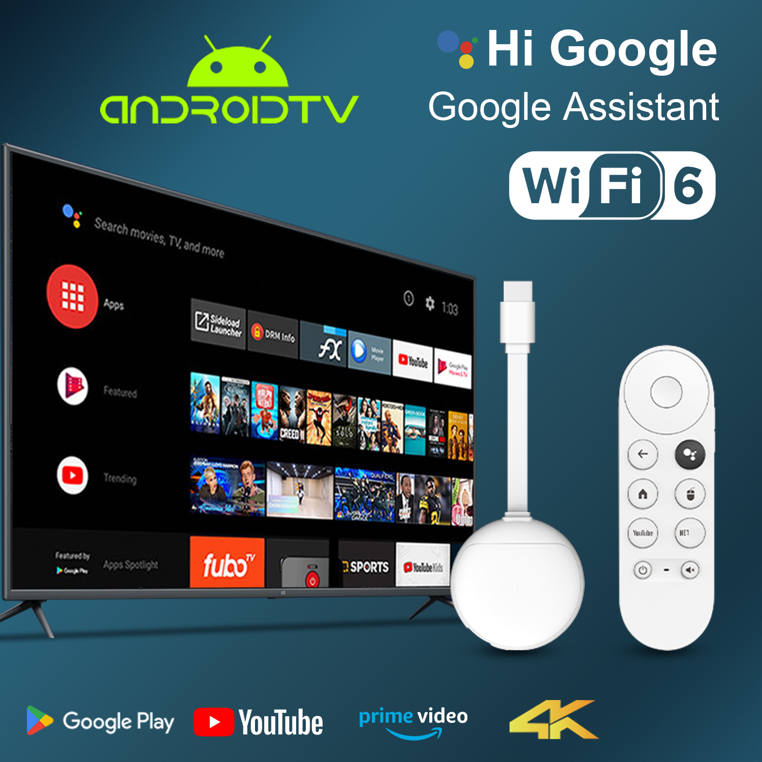 Home Cinema Media Player - Android 14 TV Stick Box 2GB
