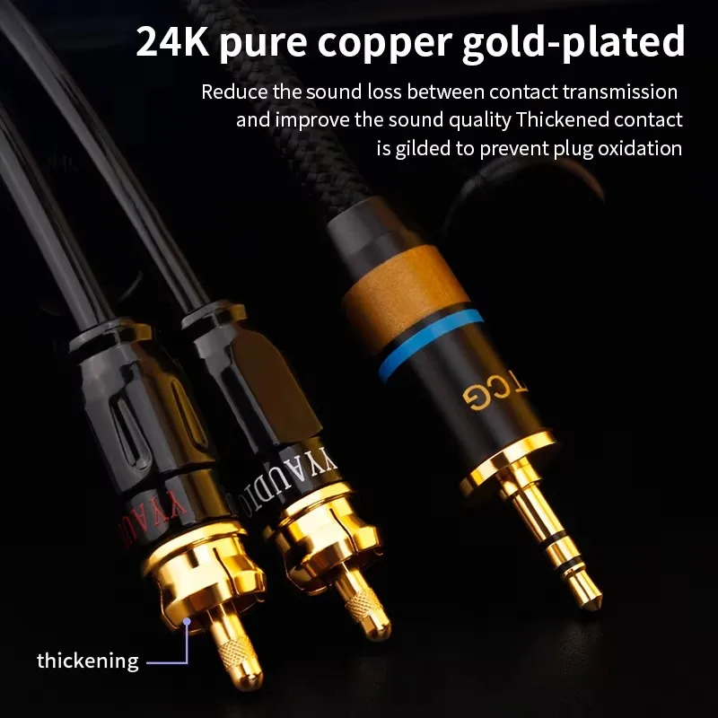 Home Cinema Pc - 3.5mm to 2RCA Audio Cable HiFi