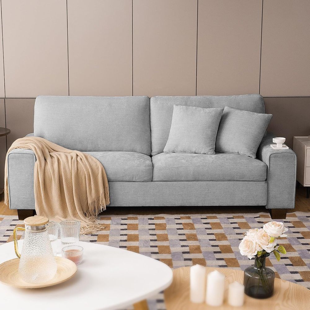 Light Gray Loveseat Sofa for L - Recliner Sofa Cover 评论和价格