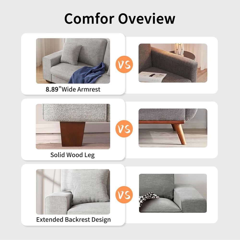 Light Gray Loveseat Sofa for L - Recliner Sofa Cover 评论和价格