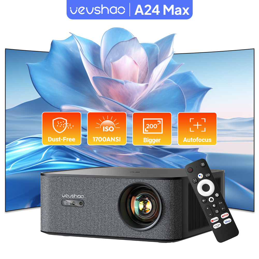 VEVSHAO 1080P Projector 4K A24 - Home Cinema Led Projector 评论和价格