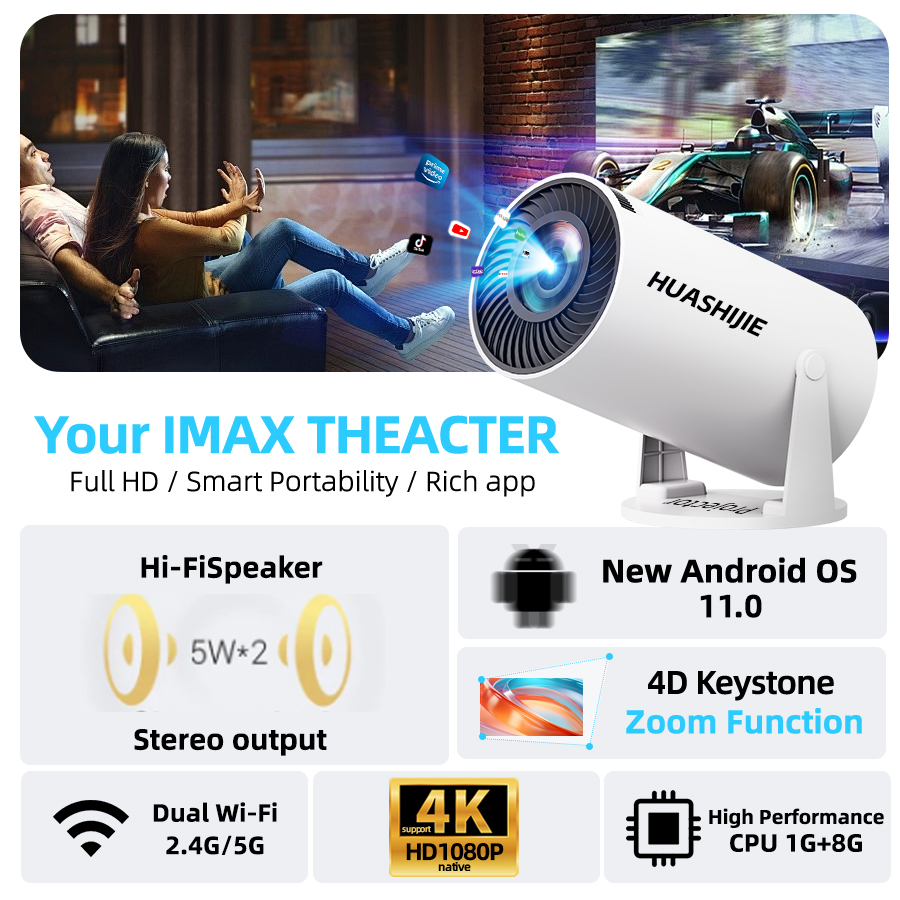 4K home theater projector, bui - Home Cinema Led Projector 评论和价格