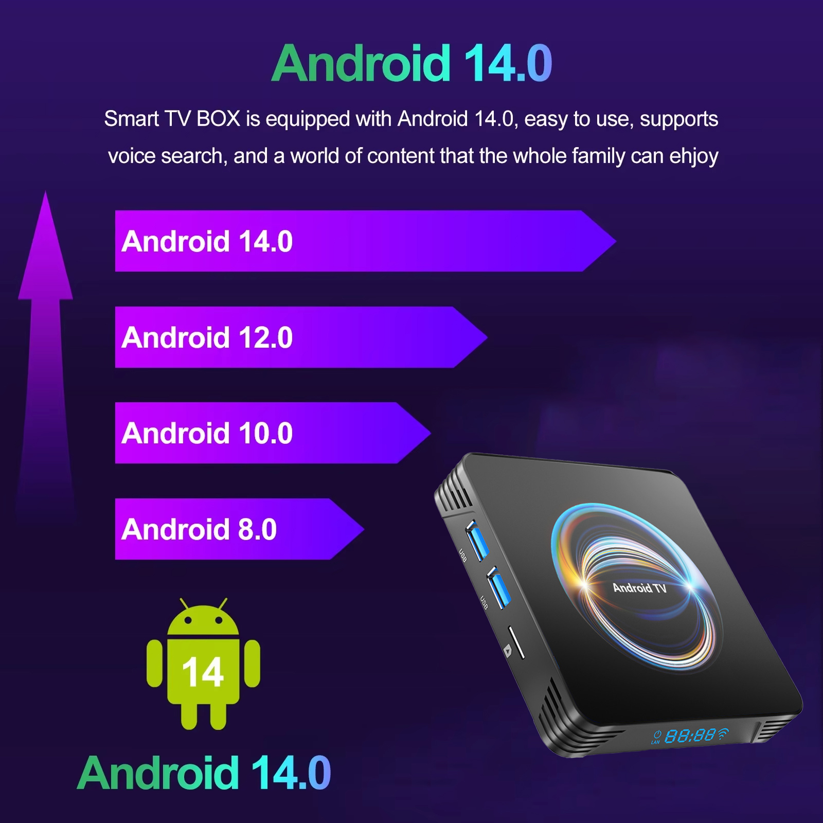 Android 16.0 TV Box 4K HD Stre - Home Cinema Media Player 评论和价格