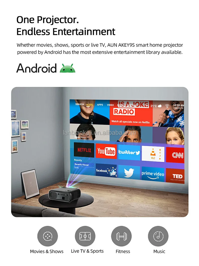 Full HD Android Projector AUN  - Home Cinema Hd 评论和价格