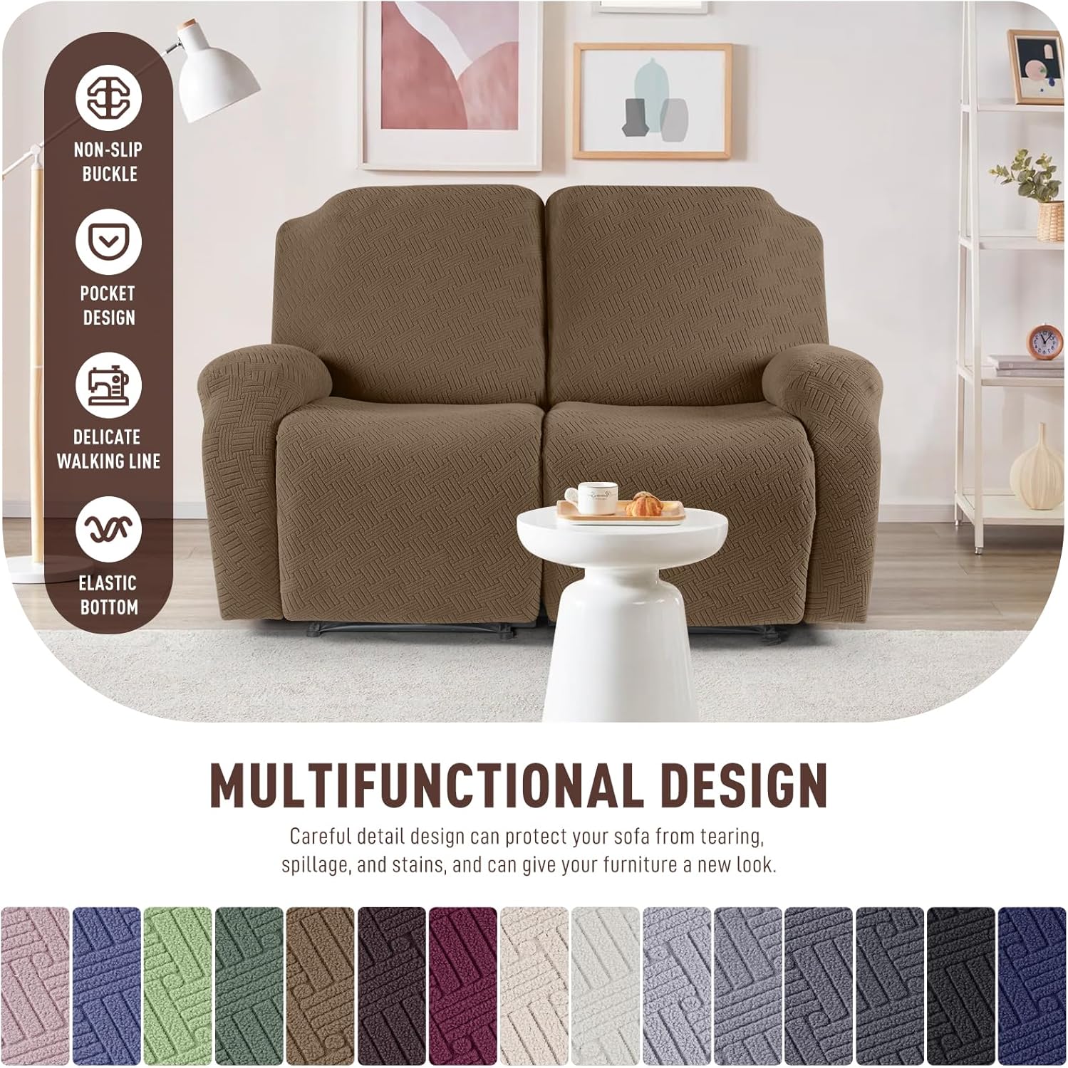 Stretch Recliner Covers, Jacqu - Recliner Sofa Cover 评论和价格