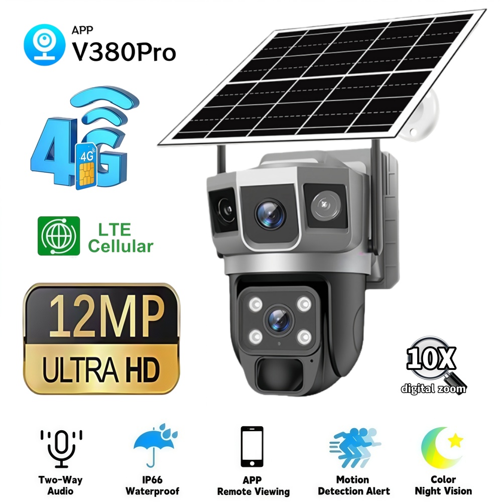 4G Camera Outdoor Solar Survei - Home Cinema Hd 评论和价格