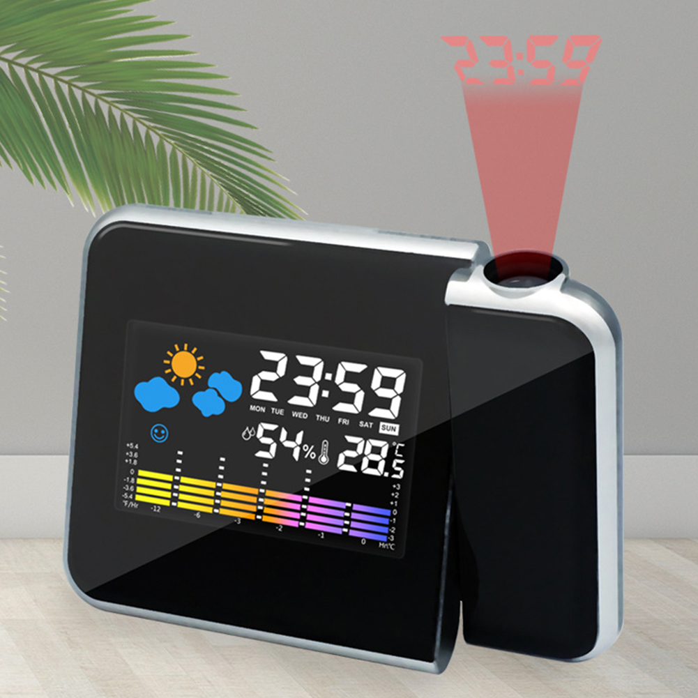 Smart Alarm Clock with Night B - Home Cinema Led Projector 评论和价格