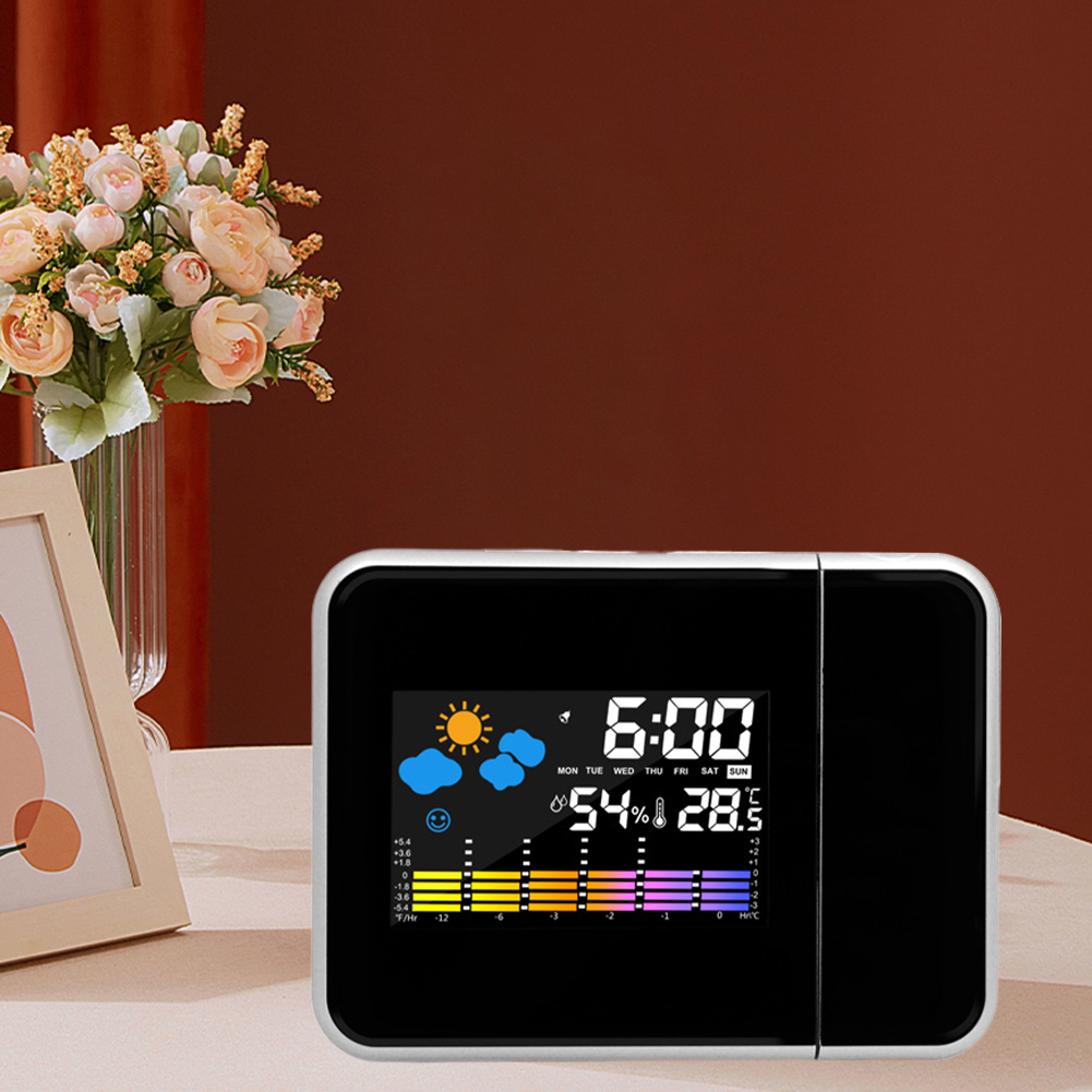 Smart Alarm Clock with Night B - Home Cinema Led Projector 评论和价格