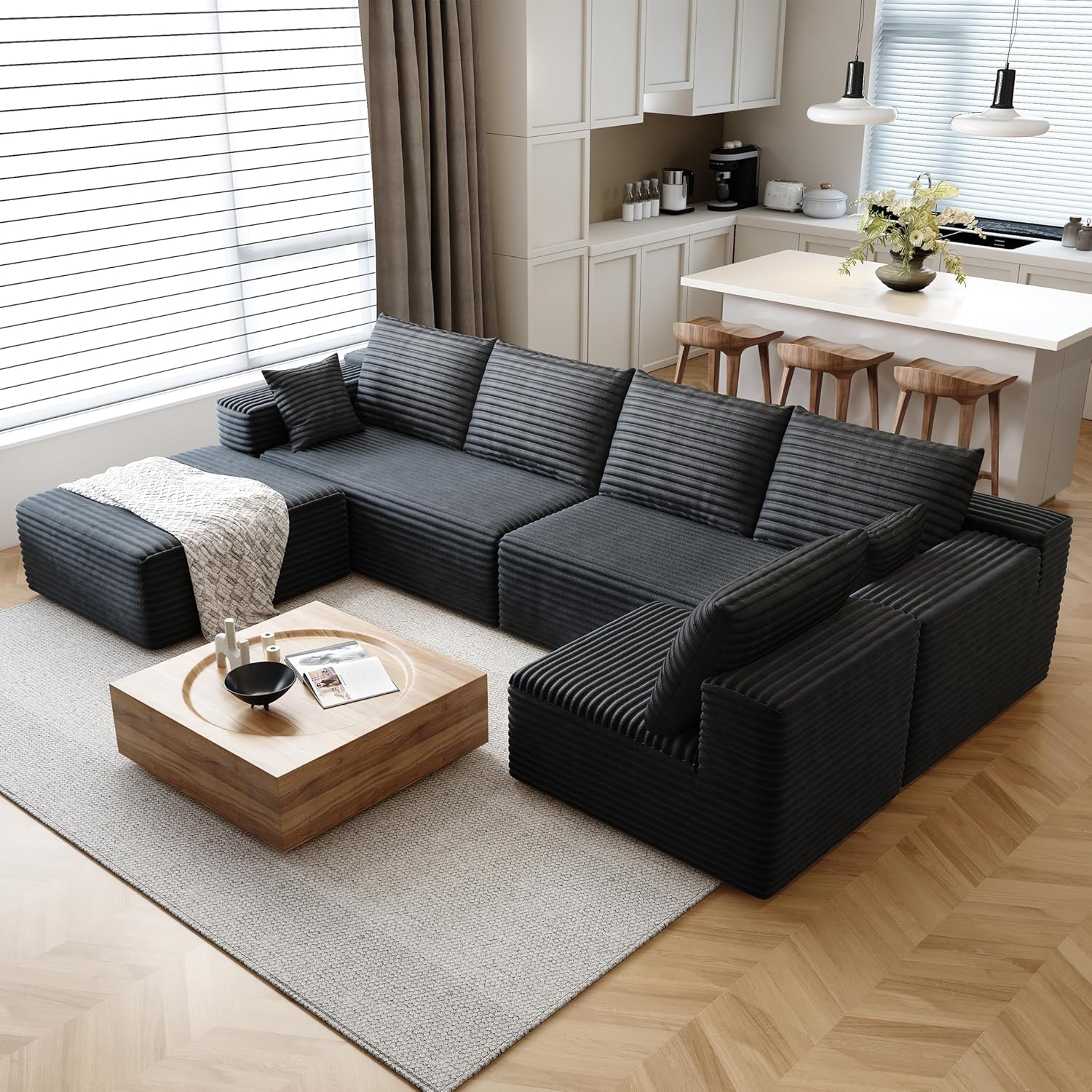 Cloud-style sectional sofa, wi - Recliner Sofa Cover 评论和价格