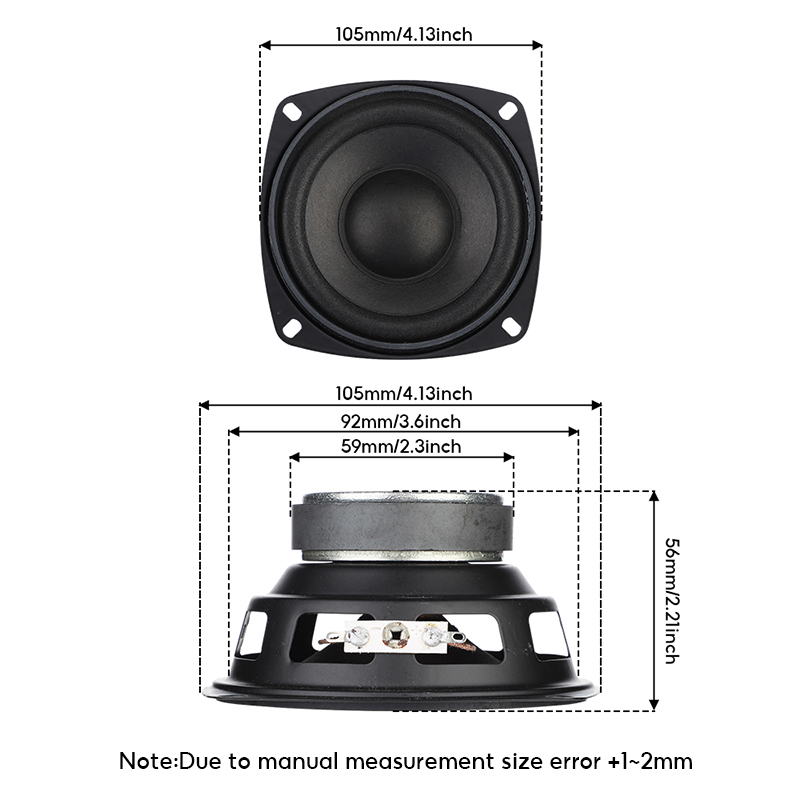 2Pcs/lot 4 Inch 105 MM Speaker - Home Cinema Unit 评论和价格