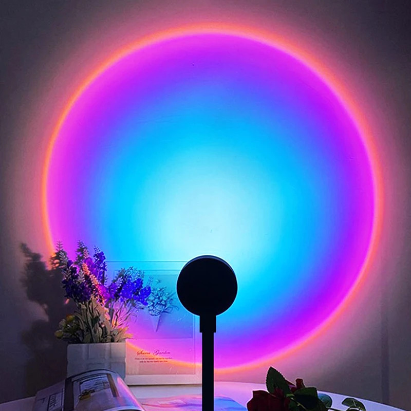 1-4pcs Sunset Lamp LED Rainbow - Home Cinema Led Projector 评论和价格