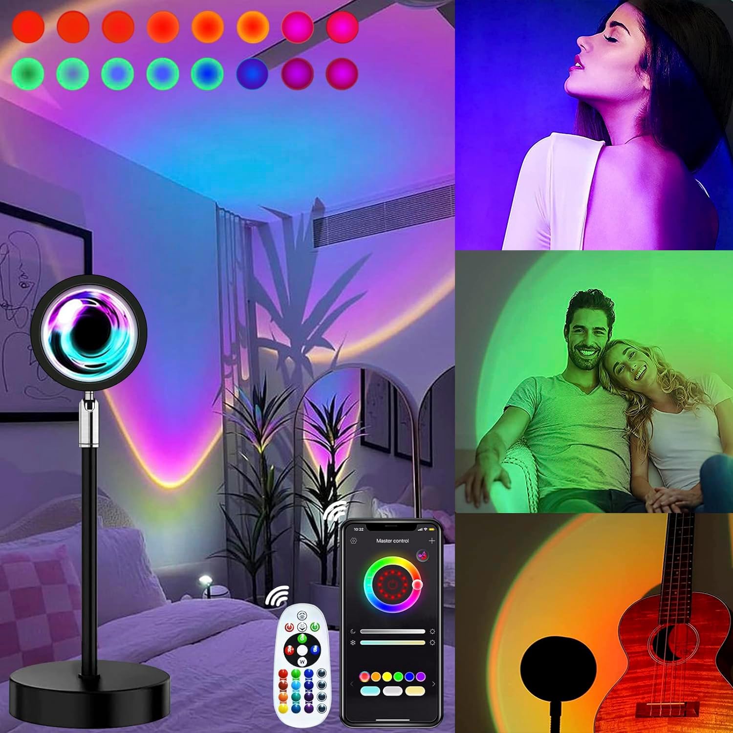 Smart Bluetooth USB Sunset Pro - Home Cinema Led Projector 评论和价格