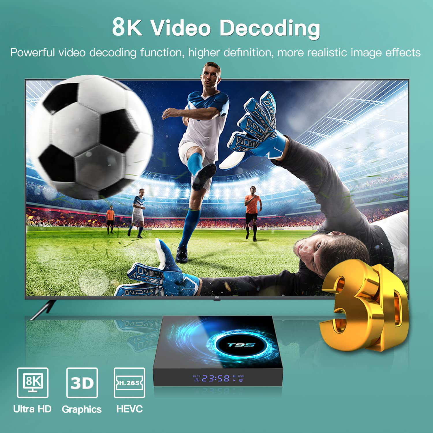 T95 Android 16 TV Box Allwinne - Home Cinema Media Player 评论和价格