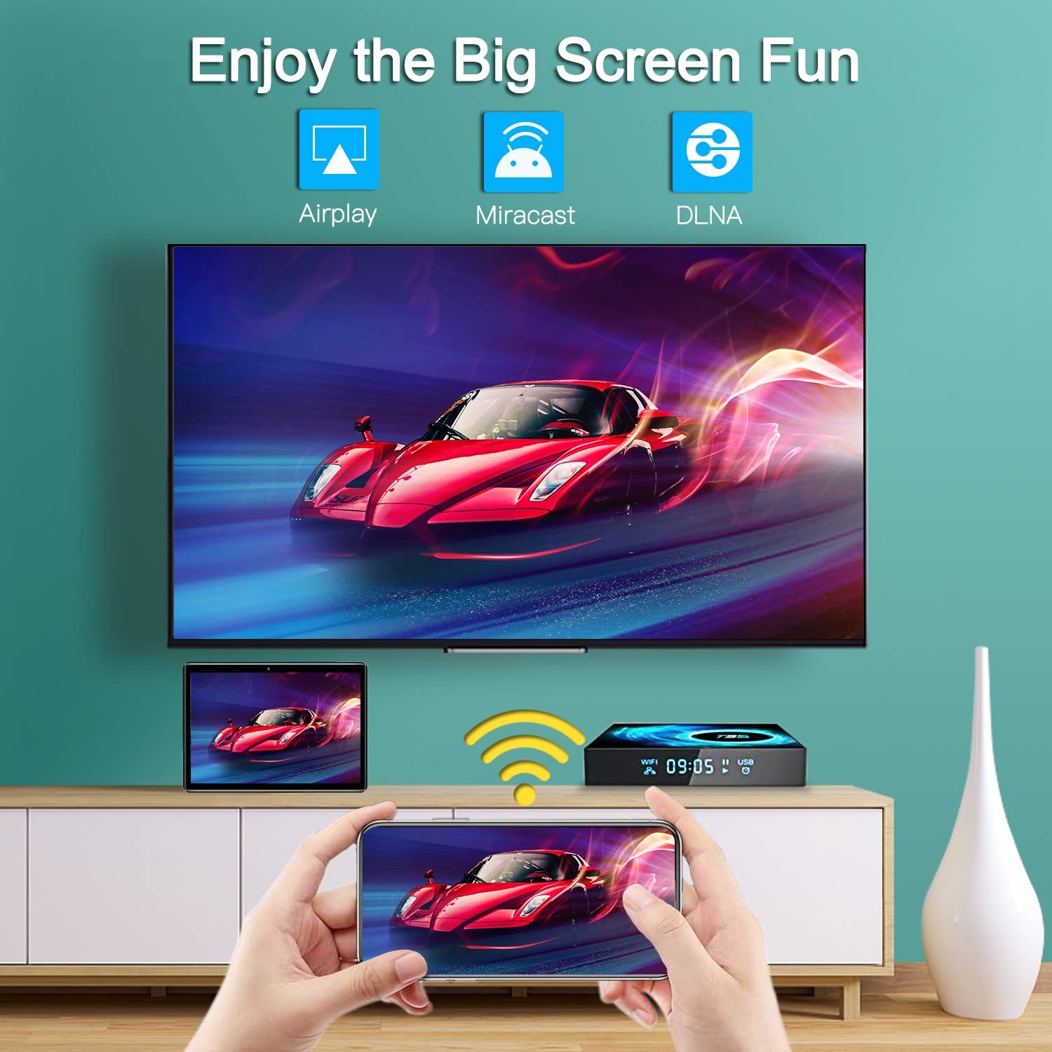 T95 Android 16 TV Box Allwinne - Home Cinema Media Player 评论和价格