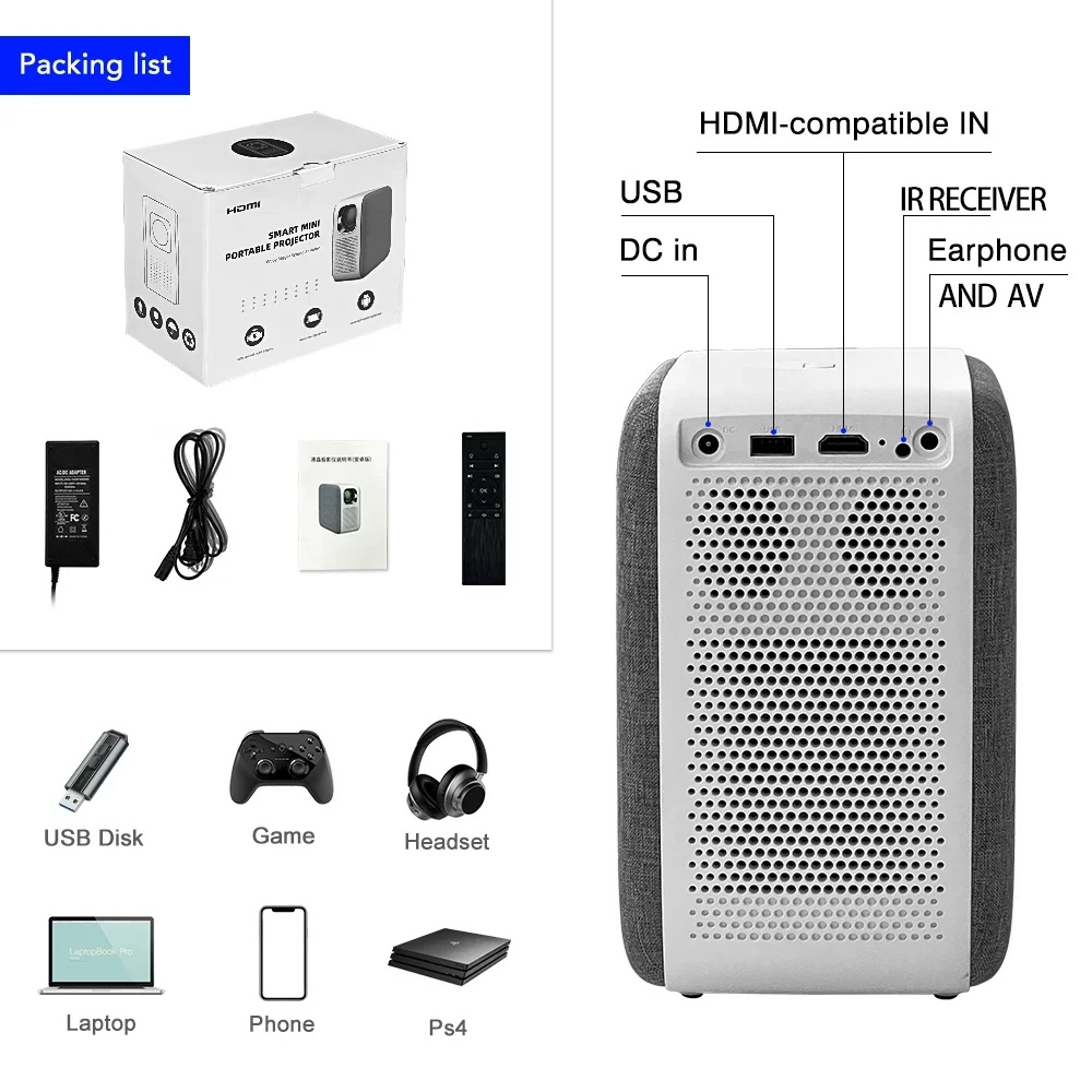 2025Touyinger H6 pro  4k usb c - Home Cinema Led Projector 评论和价格