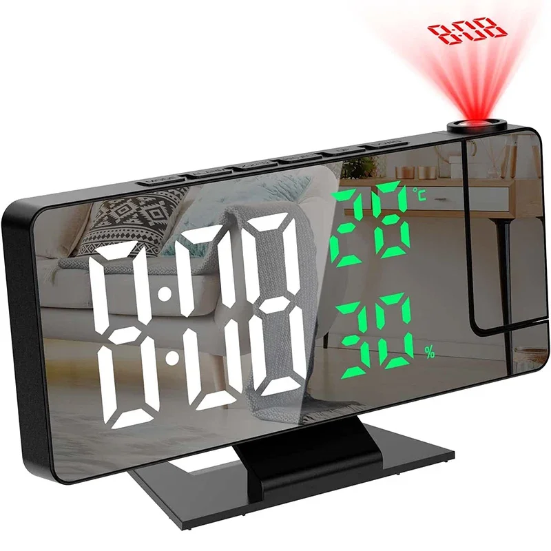 LED Digital Alarm Clock Projec - Home Cinema Led Projector 评论和价格