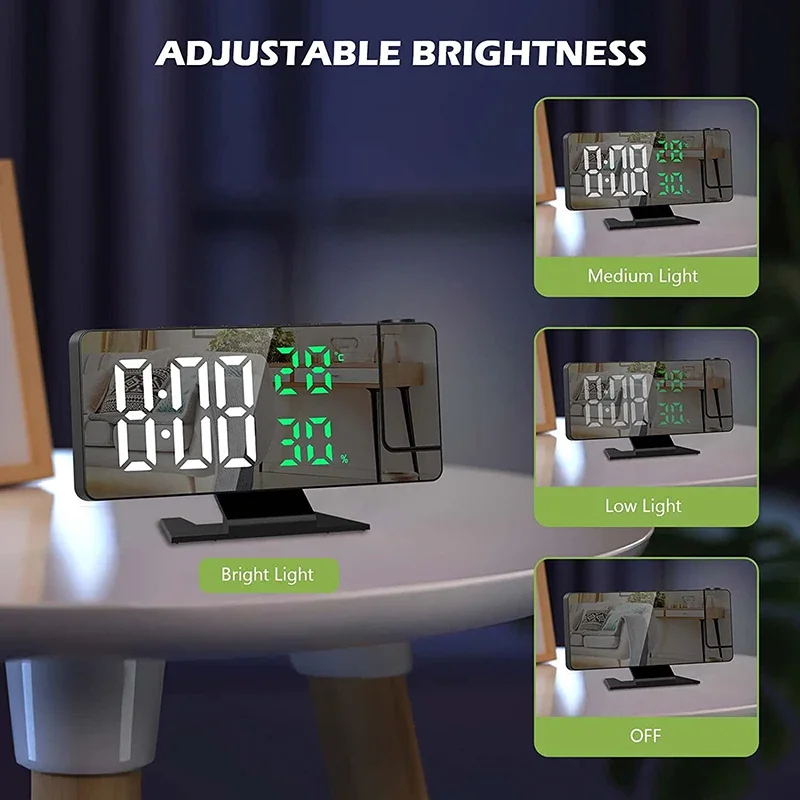 LED Digital Alarm Clock Projec - Home Cinema Led Projector 评论和价格
