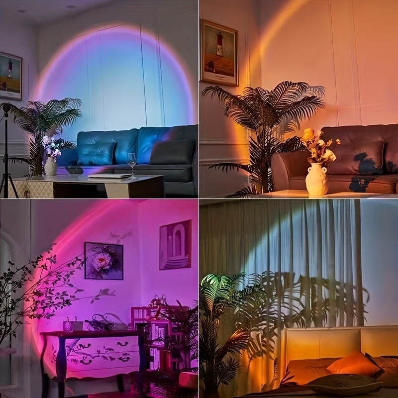 1pc Vibrant Sunset Projection  - Home Cinema Led Projector 评论和价格