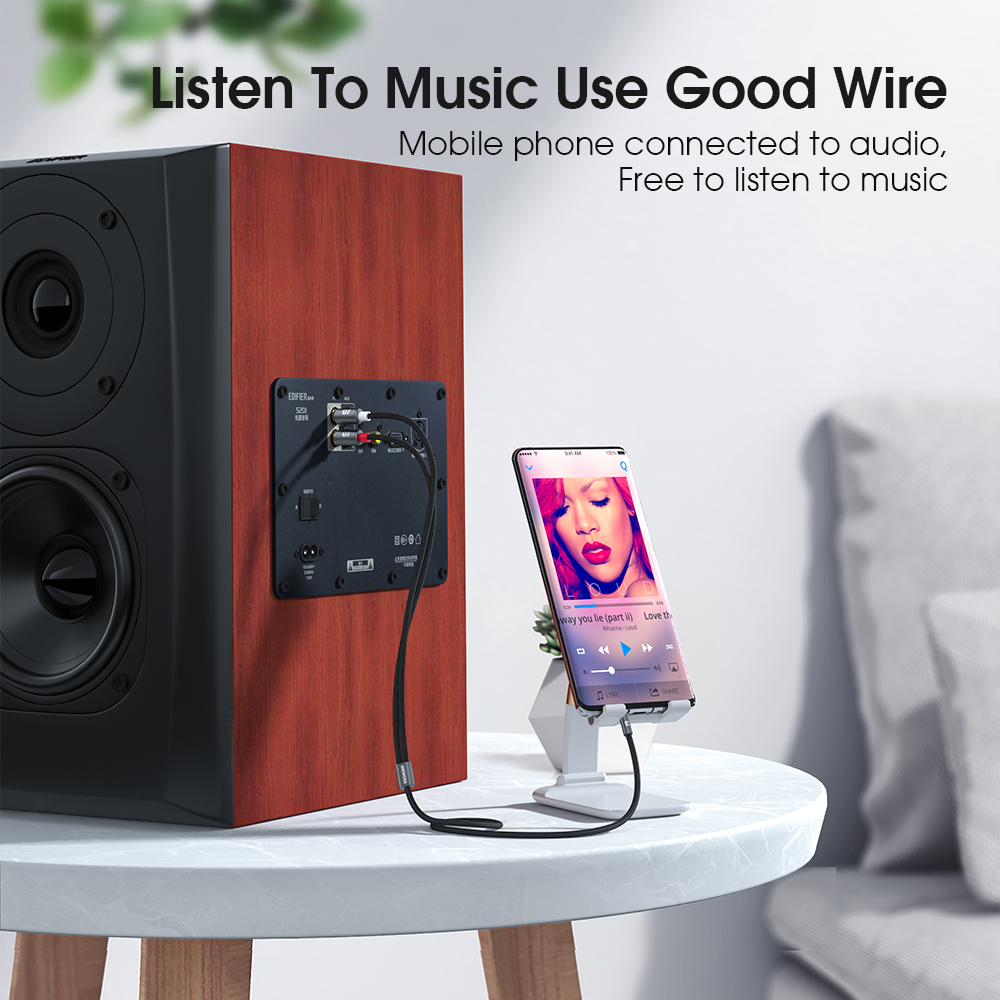 Essager RCA Audio Cable Stereo - Home Cinema Pc 评论和价格