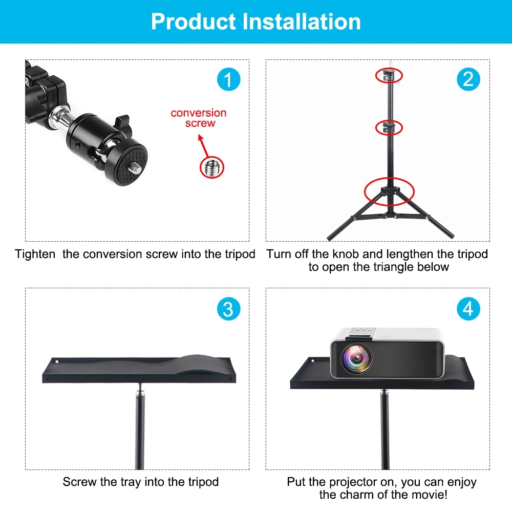 110cm 160cm Adjustable Univers - Projector Tripod Stand 评论和价格