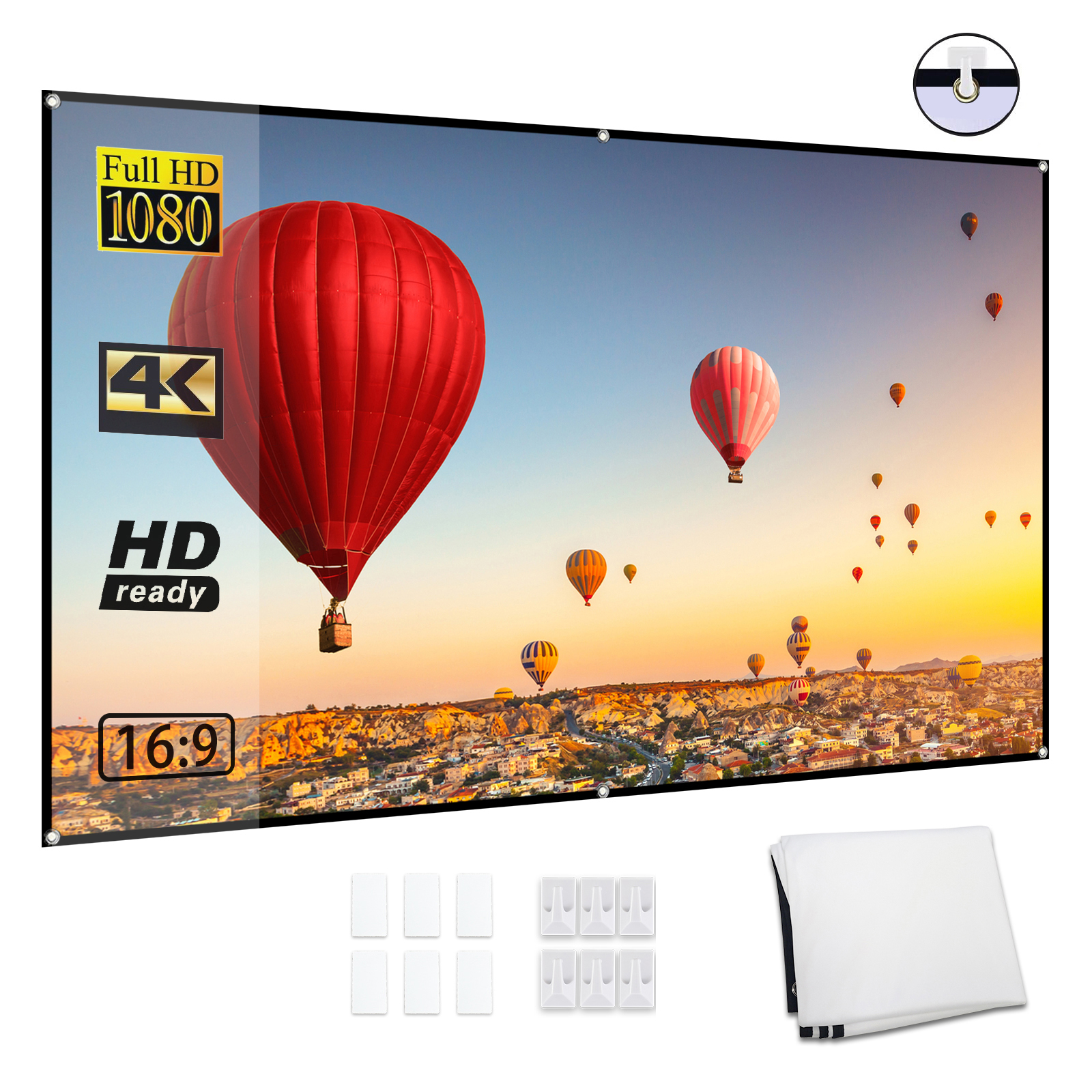 80-inch Portable HD Projector  - Home Cinema Hd 评论和价格