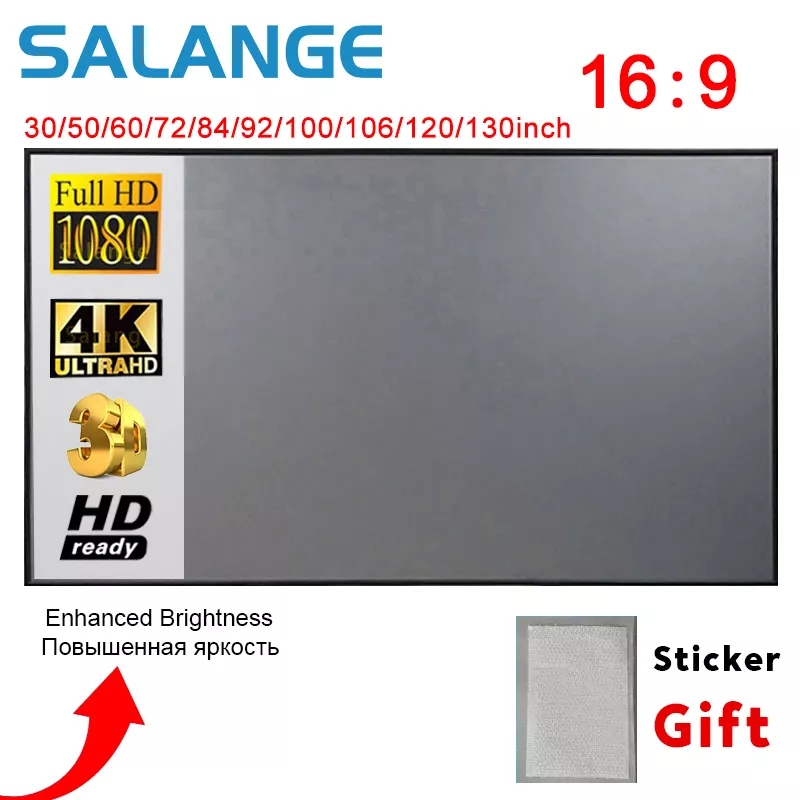 Salange Projector Screen,60 10 - Home Cinema Led Projector 评论和价格