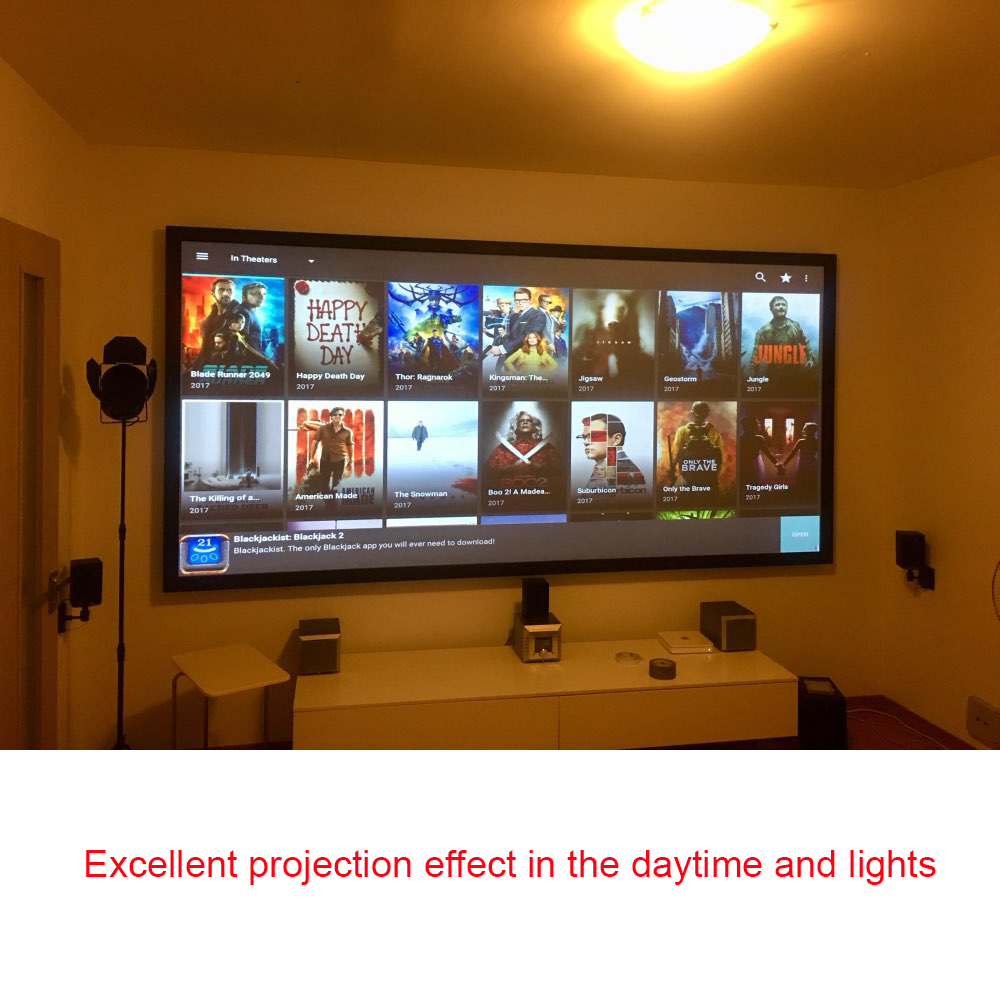 Salange Projector Screen,60 10 - Home Cinema Led Projector 评论和价格
