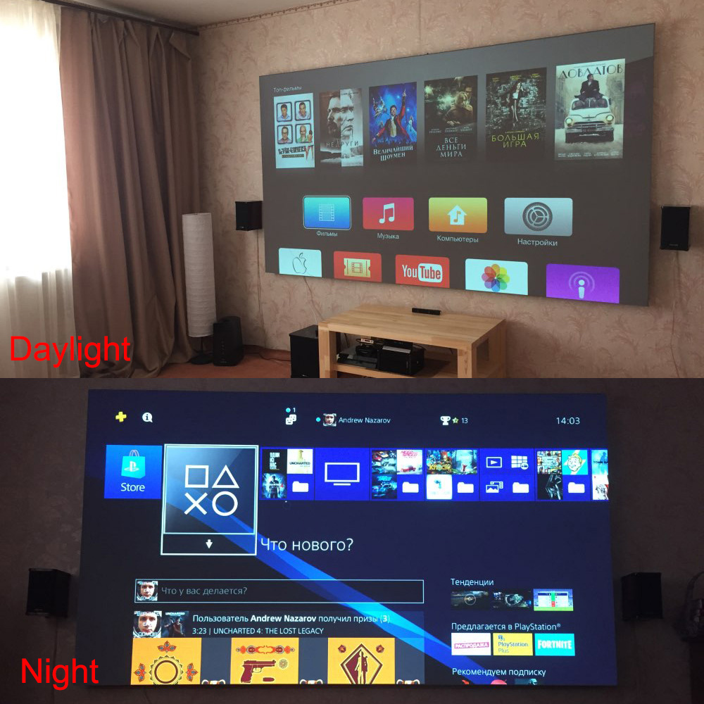 Salange Projector Screen,60 10 - Home Cinema Led Projector 评论和价格