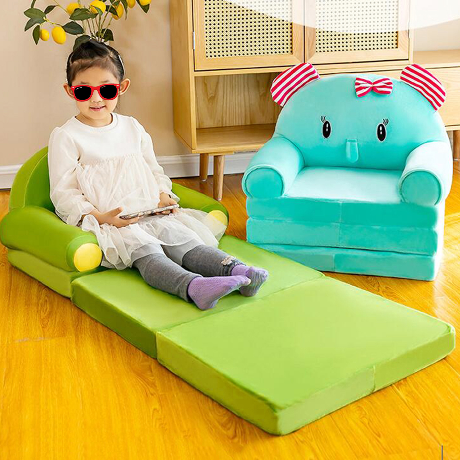 Cartoon Cute Kids Sofa Cover F - Recliner Sofa Cover 评论和价格