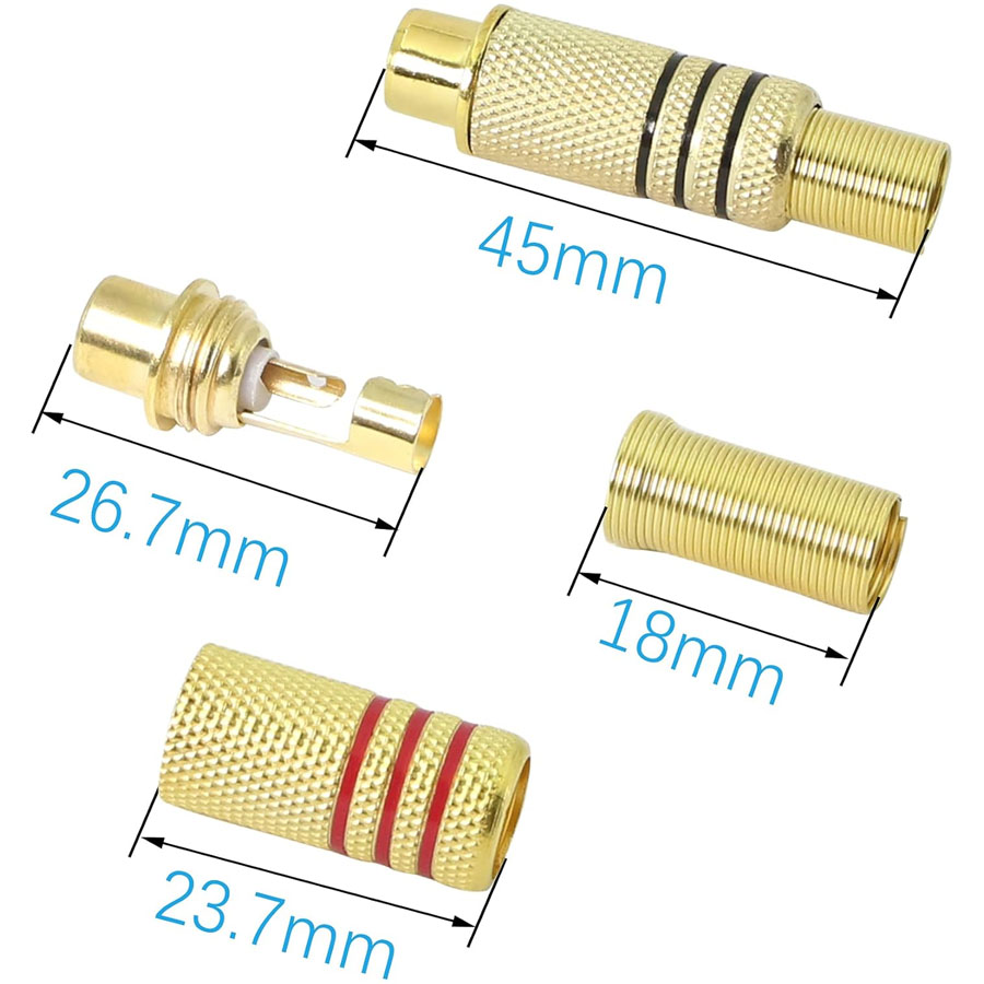 4PCS RCA Plug Gold Plated Sold - Home Cinema Unit 评论和价格
